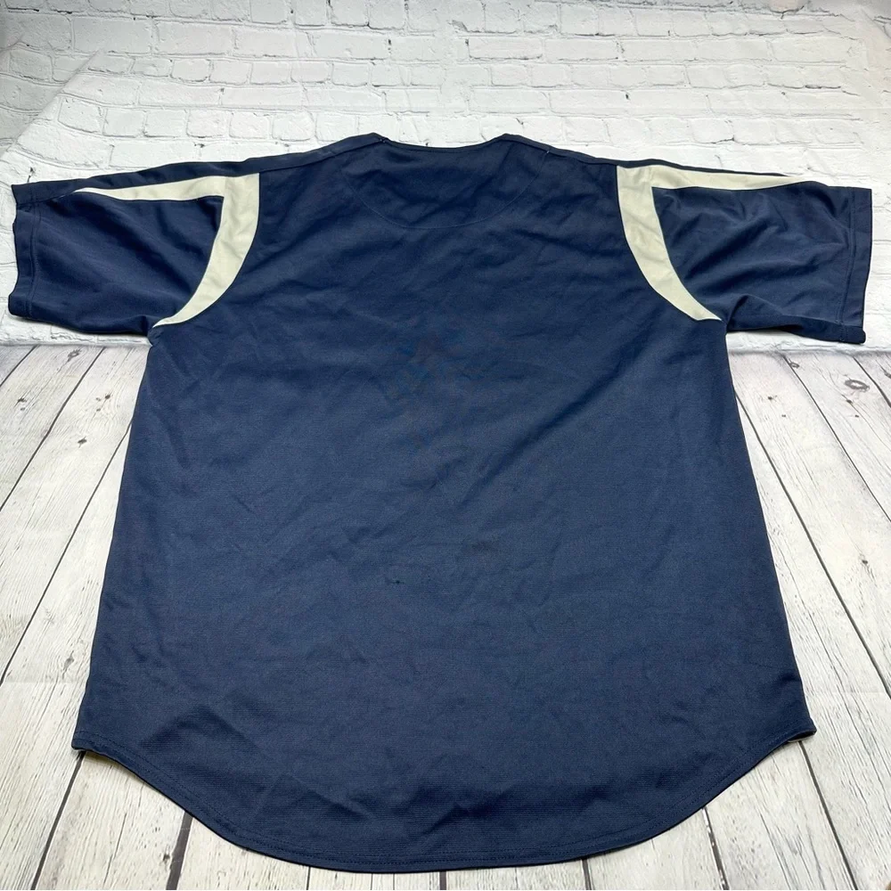 Dynasty MLB Series All Stars New York Yankees Jersey Mens Shirt Button Up Navy - Picture 3 of 8